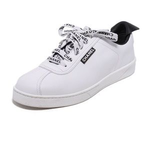 CHANEL Lace-up Casual Style Sneakers